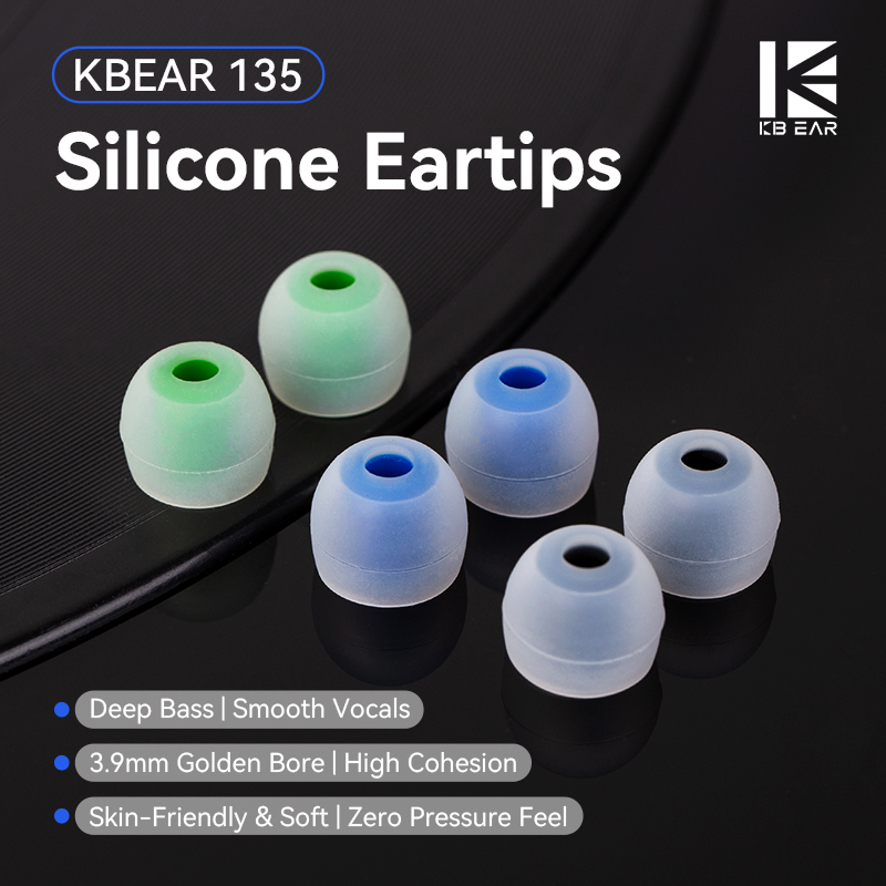 KBEAR 135 Silicone Eartips 3.9 - In Ear Monitor Iem review and price