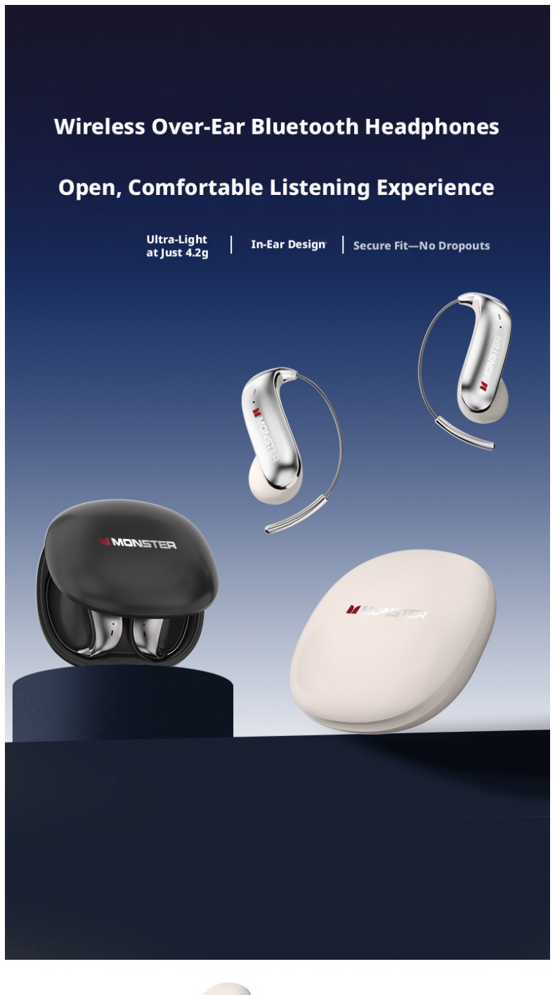 MONSTER C01 Open Ear Hook Wire - Sports Earphone Hook review and price