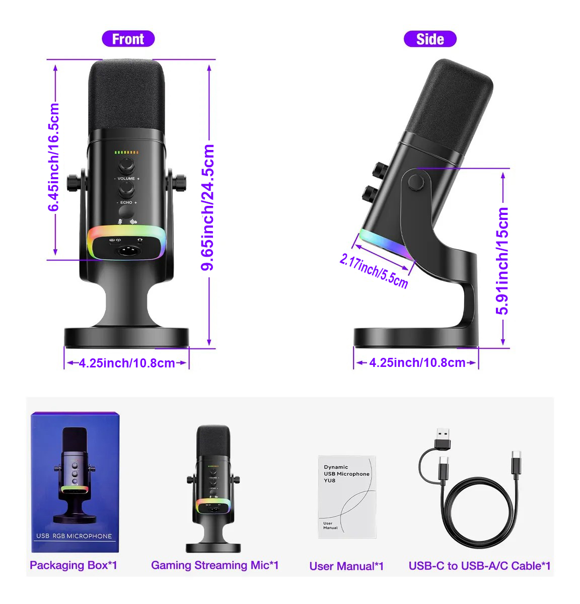 USB/XLR Dynamic Microphone for - Gaming Headset Rgb review and price