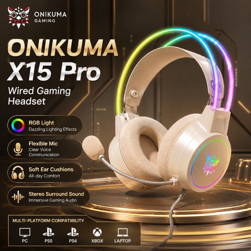 ONIKUMA X15 Pro Gaming Headset - Gaming Headset Rgb review and price