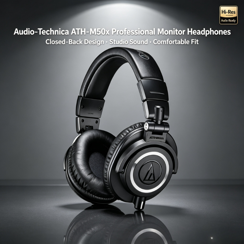 Audio-Technica ATH-M50X  Over  - Audio Technica Headphone Ath-M50X review and price