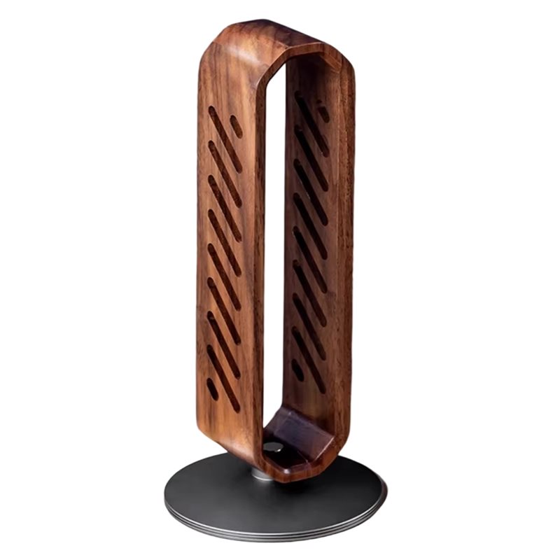 FFYY-Rotating Walnut Wooden He - Headphone Stand Desk review and price